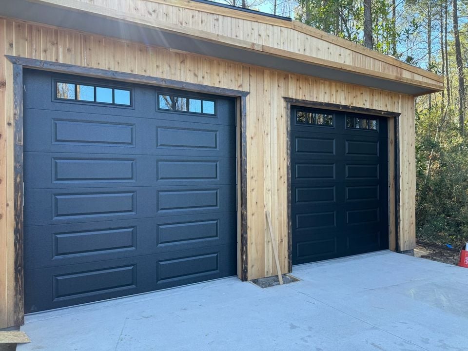 Garage Door Specialist Wilmington black raised panel 1