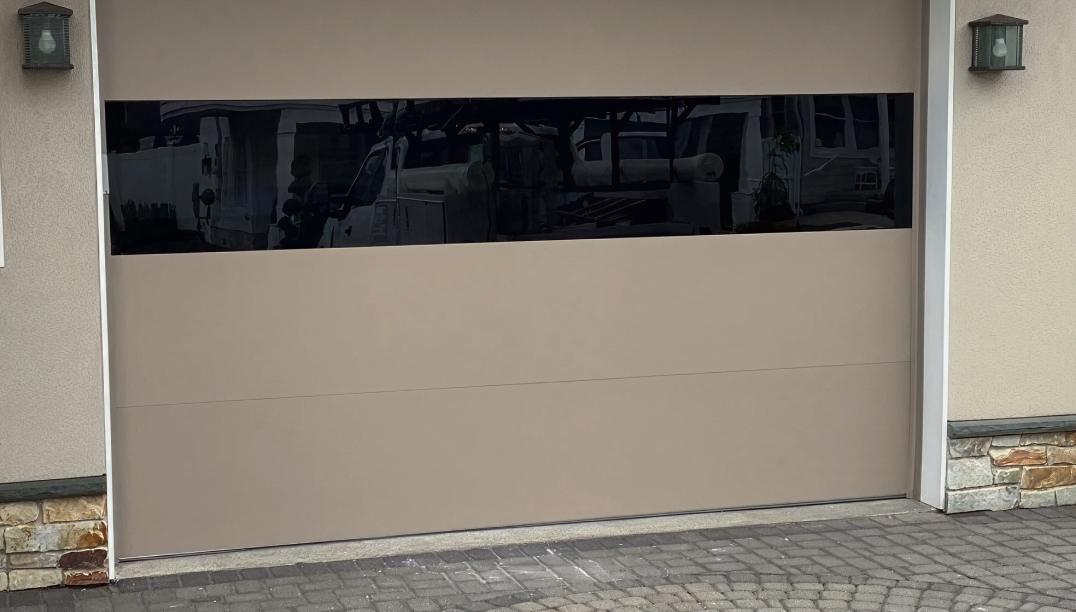 Sierra tan garage doors